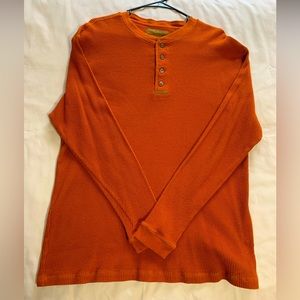 Men’s XL long sleeve Dress shirt/ Color-Orange/ In great condition